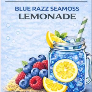 LuxeMoss Blue Razz Sea Moss Lemonade