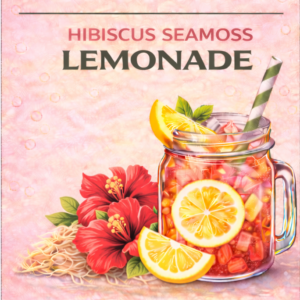 LuxeMoss Hibiscus Sea Moss Lemonade