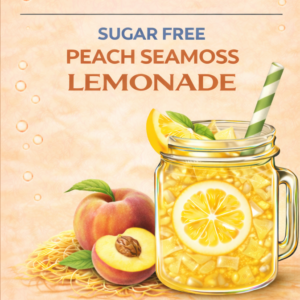 LuxeMoss Sugar-Free Peach Sea Moss Lemonade
